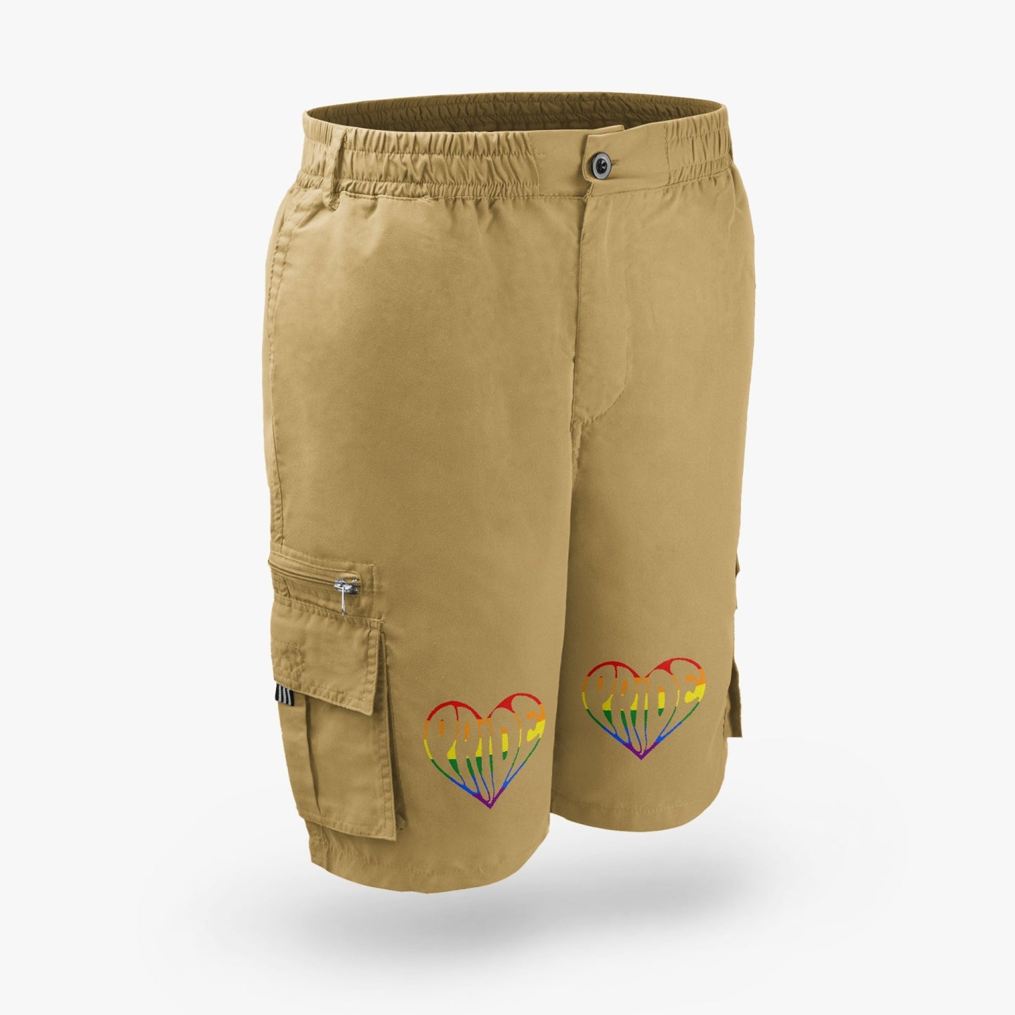 LGBTQIA+ Queer Pride Heart Cargo Shorts