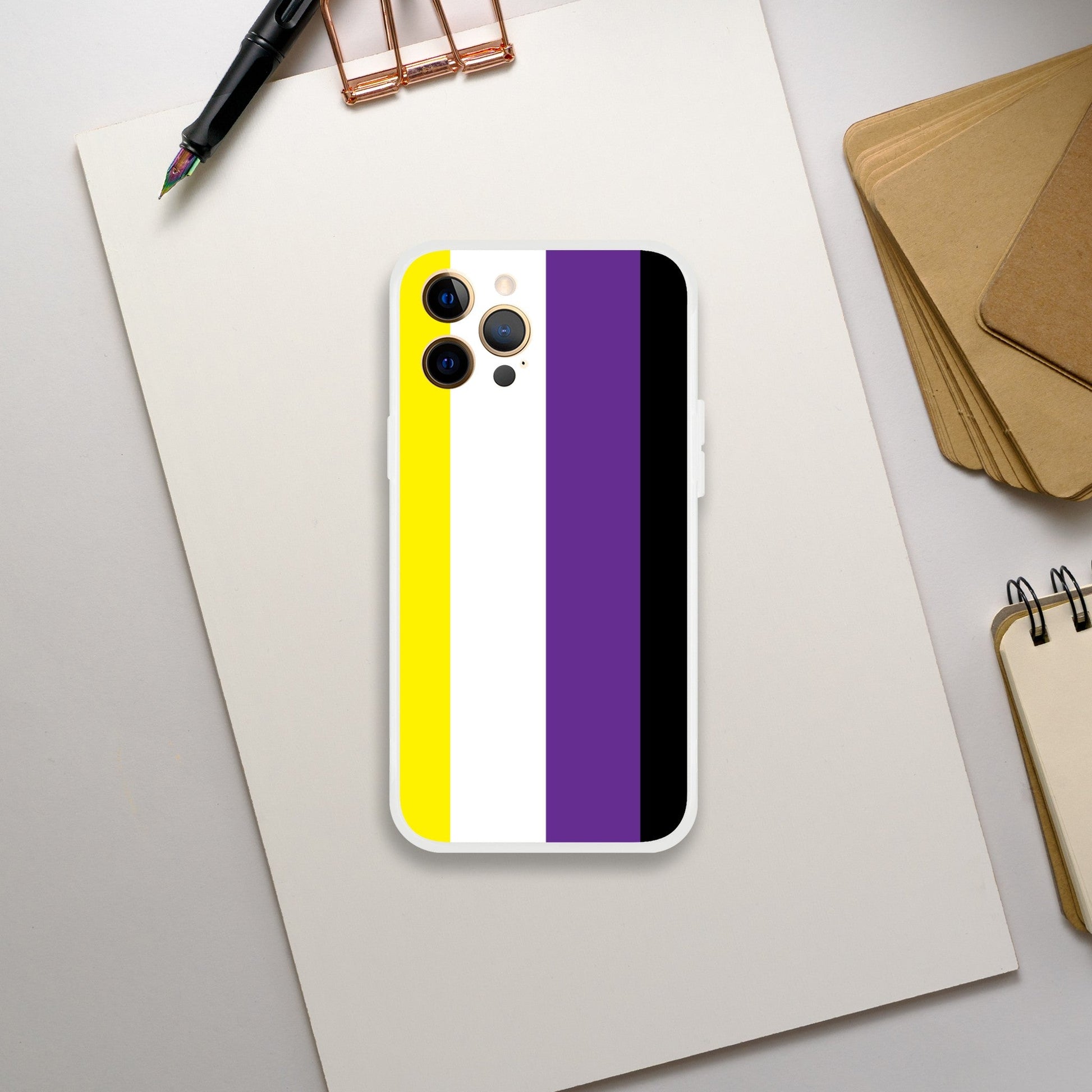 Mobile Phone Case - Non-Binary Flag Flexi Phone Case - LGBTQIA+ Queer