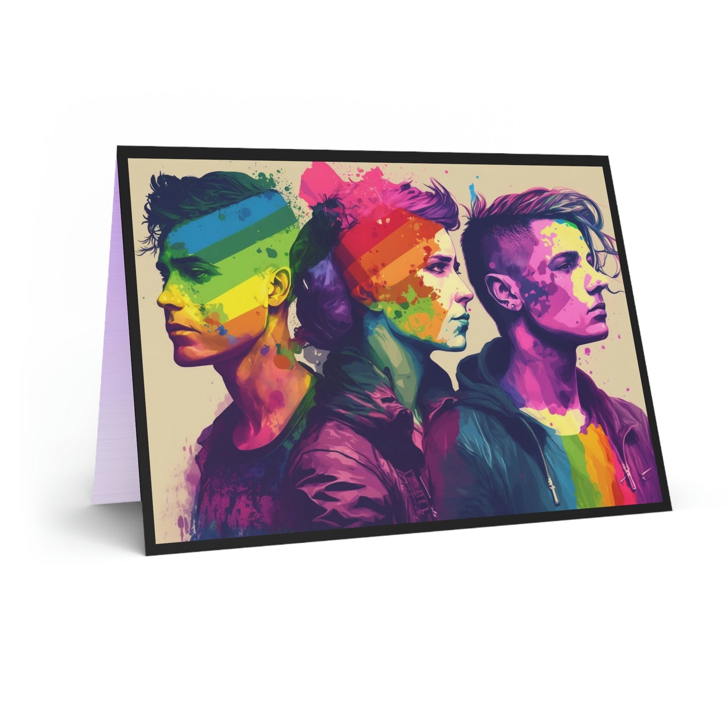 Blank Greeting Card - Stronger Together - LGBTQIA+ Queer Pride Blank Greeting Card