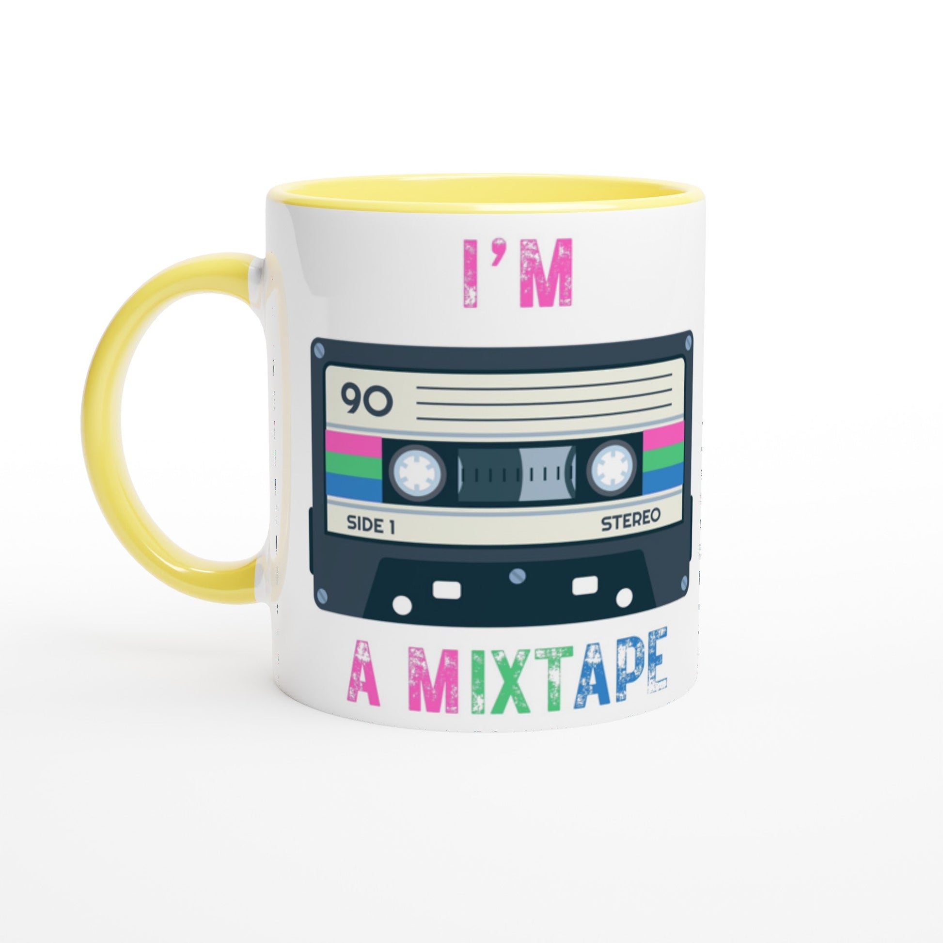 Mug - Mixtape Polysexual Pride 11oz Ceramic Mug With Color Inside