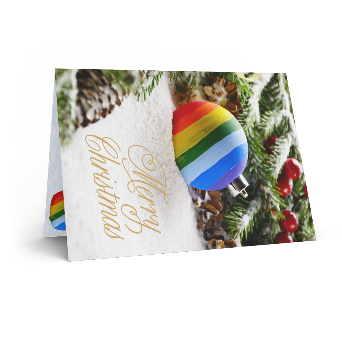 Christmas Pride Globe - LGBTQIA+ Greeting Card