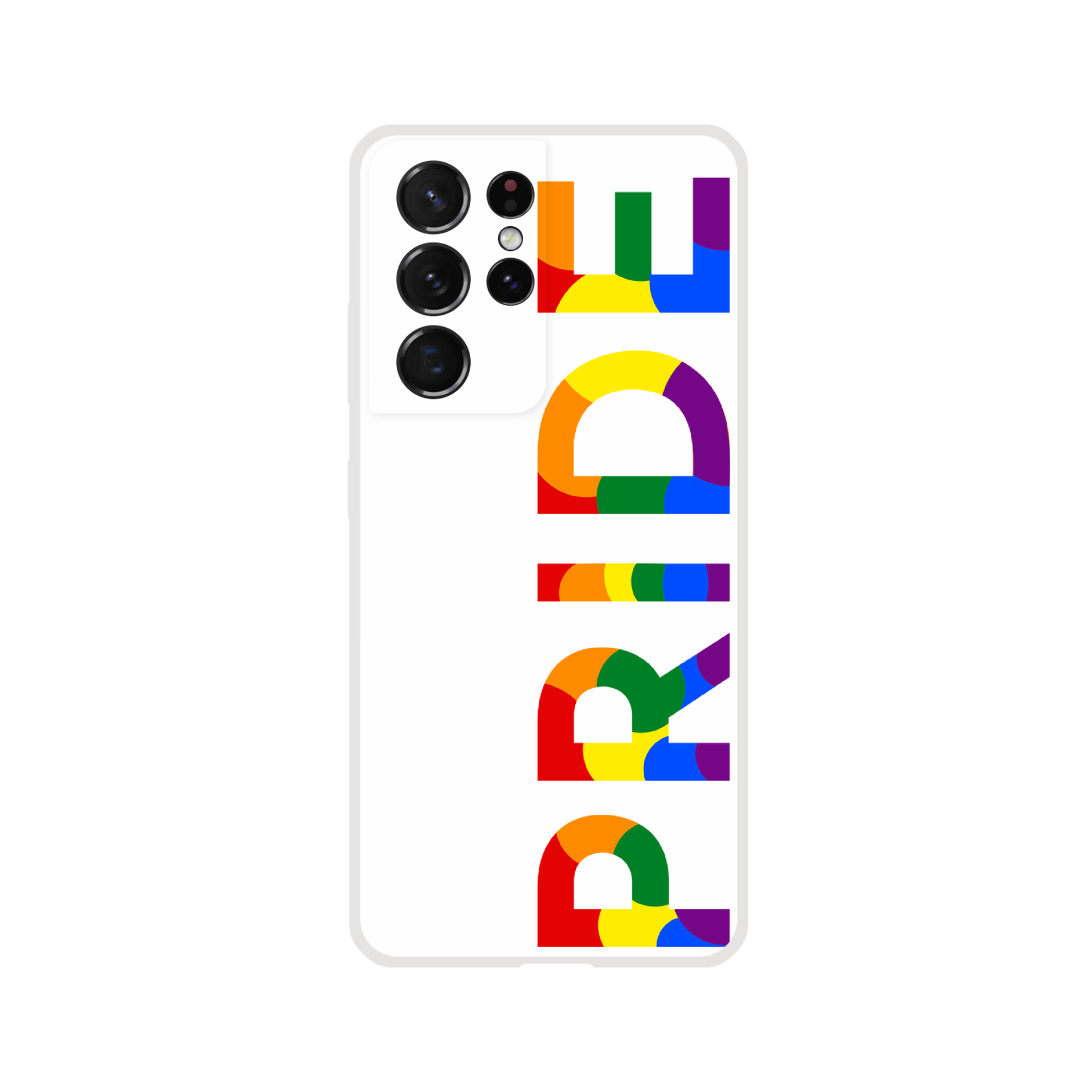 Mobile Phone Cases - Pride Side White Flexi Phone Case