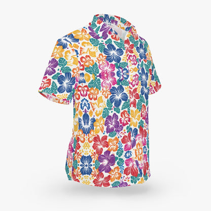 LGBTQIA+ Queer Hibiscus Hawaiian Shirt