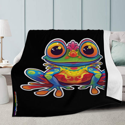 LGBTQIA+ Queer Pride Peace Frog Blanket