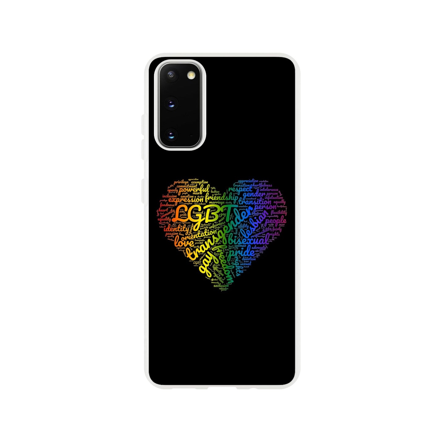 Mobile Phone Case - Bright Heart Pride Flexi Phone Case - LGBTQIA+ Queer