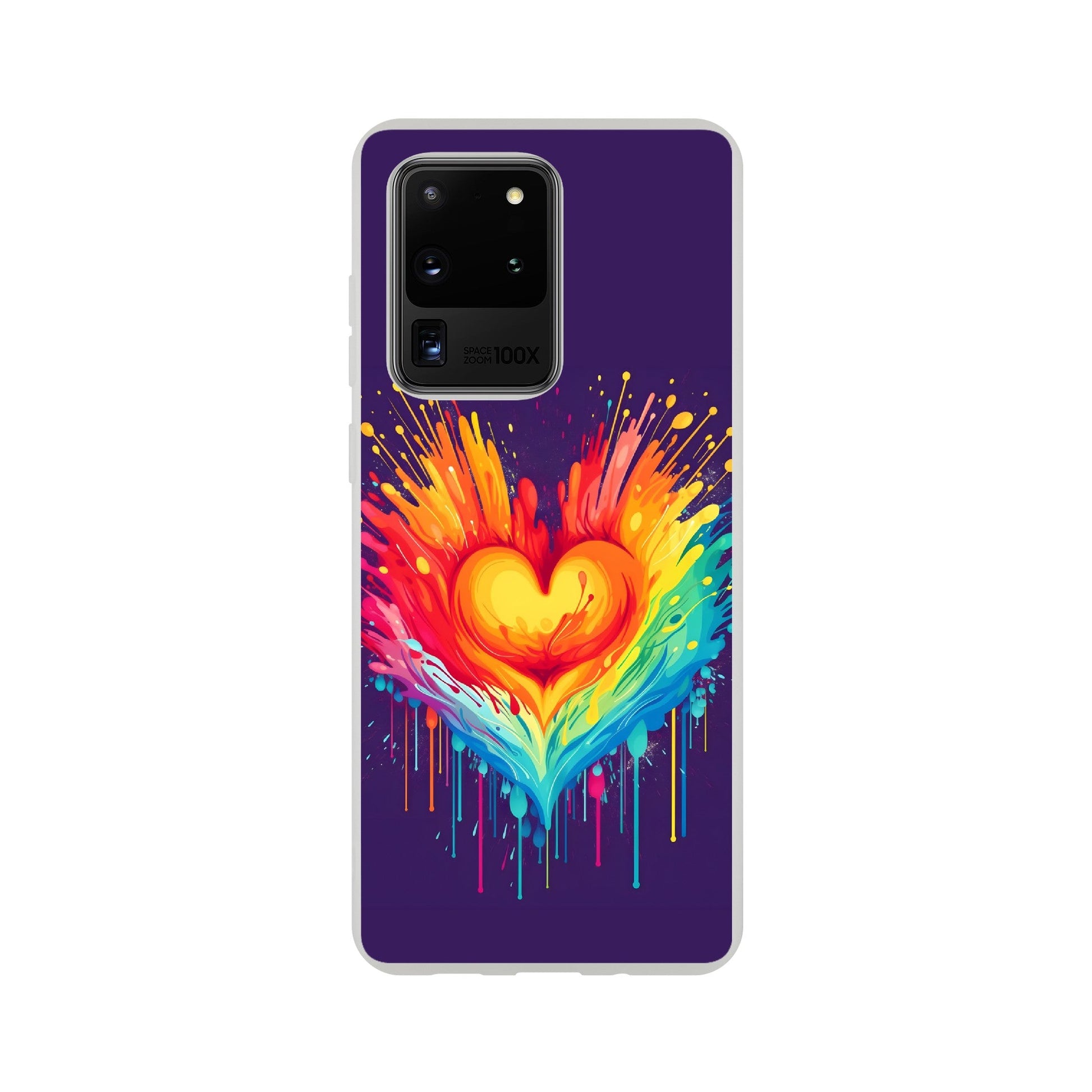 Mobile Phone Case - Heart Drop Pride Flexi Phone Case - LGBTQIA+ Queer