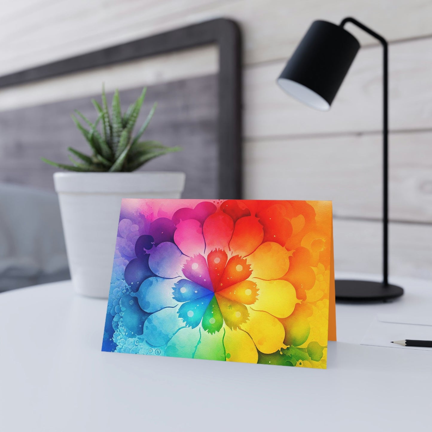 Blank Greeting Card - Water Petals - LGBTQIA+ Queer Pride Blank Greeting Card