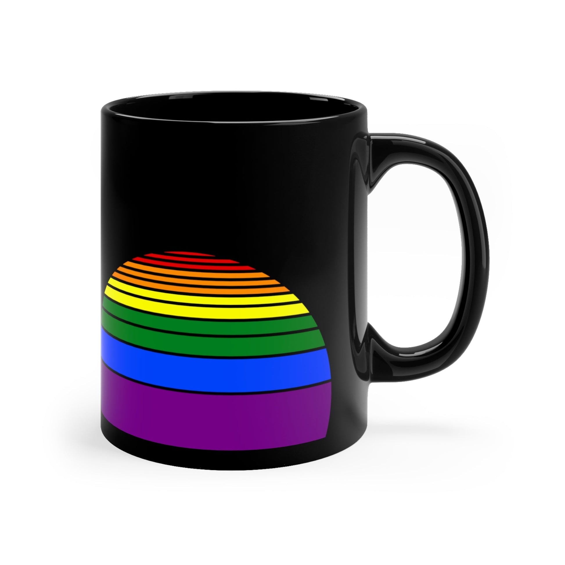 Mug - LGBTQIA+ Queer Pride Sunrise 11oz Black Mug