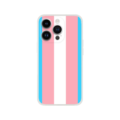 Mobile Phone Case - Trans Pride Flag Flexi Phone Case - LGBTQIA+ Queer