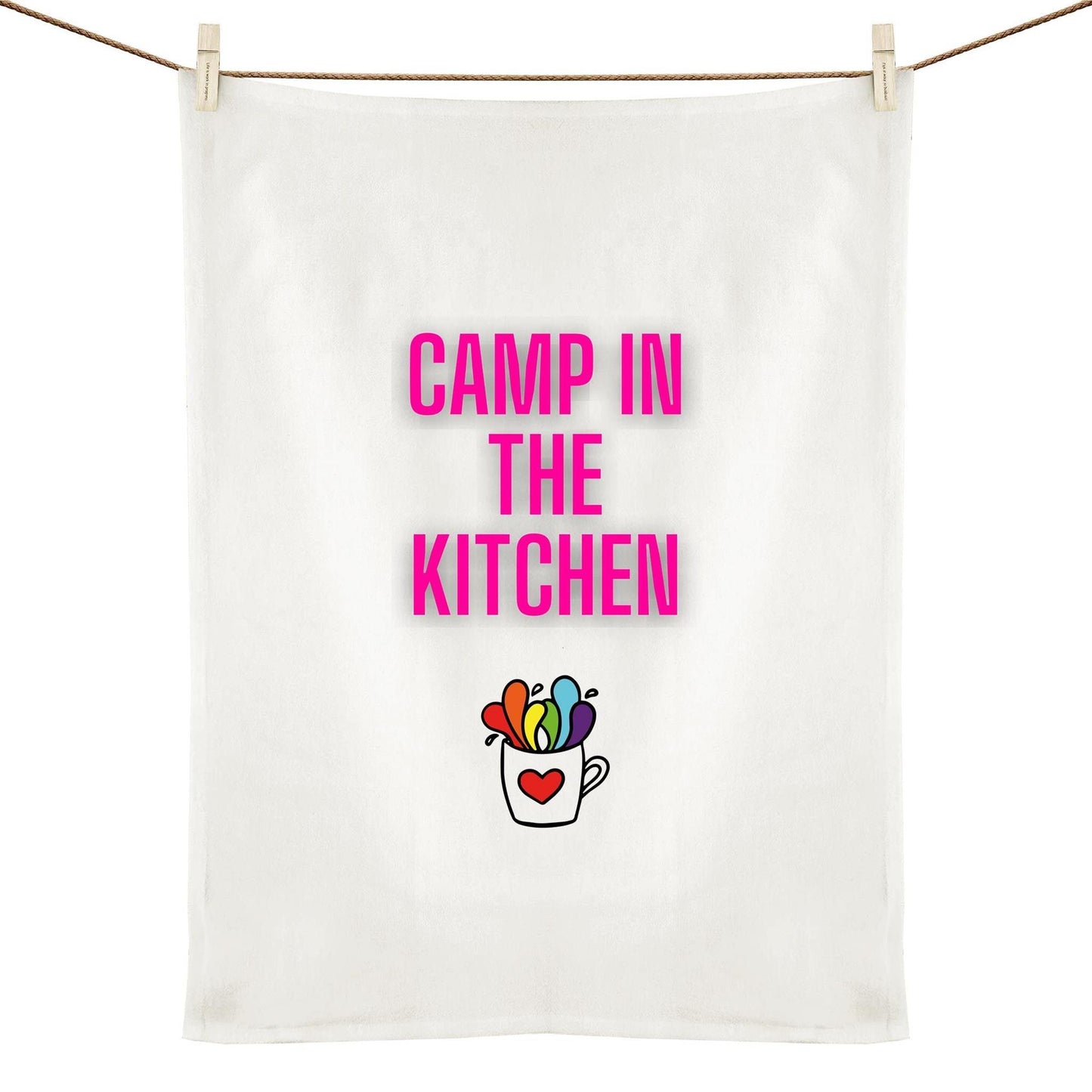 Tea Towel - Camp In The Kitchen - LGBTQIA+ Queers In The Kitchen Tipsy Tea Towels