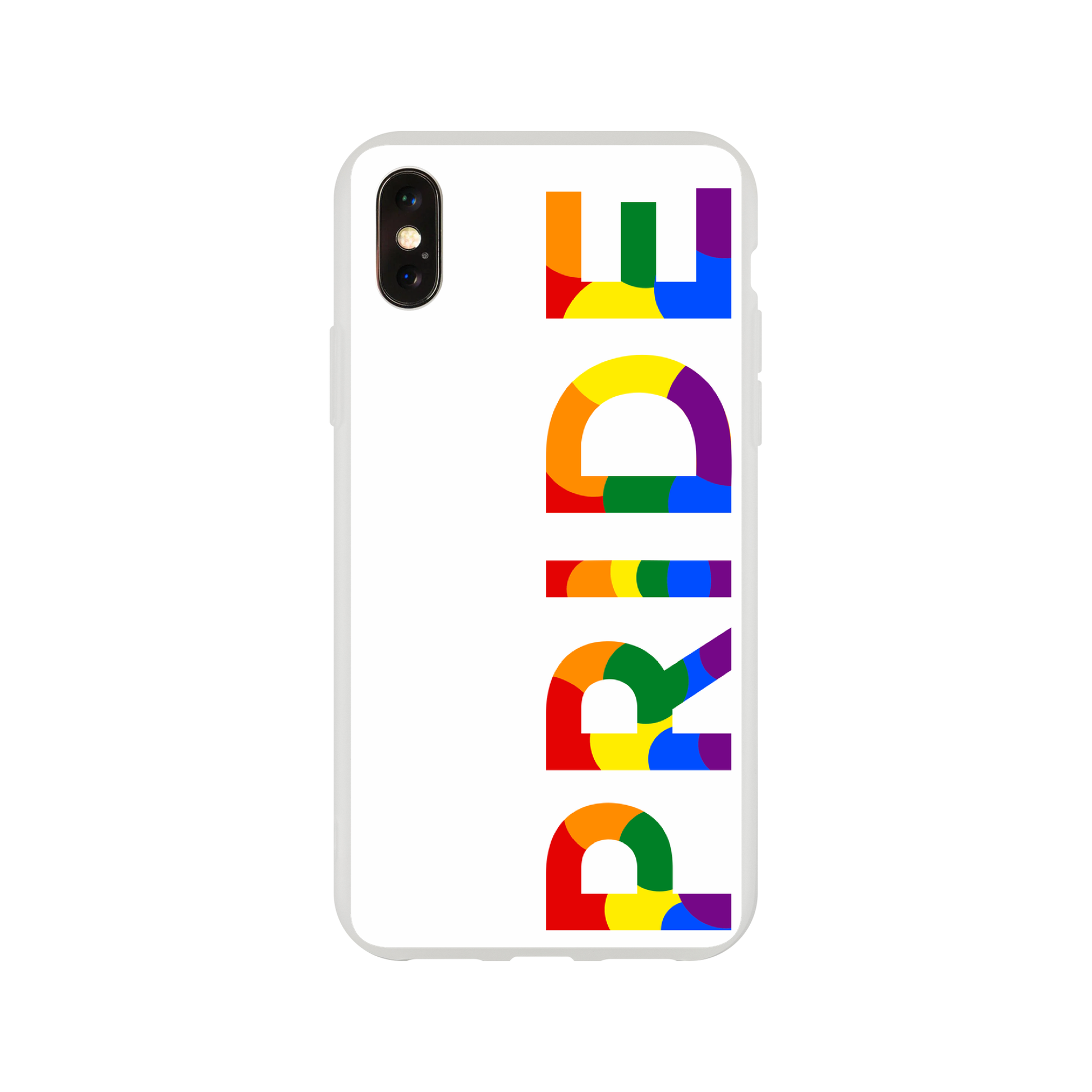 Mobile Phone Cases - Pride Side White Flexi Phone Case