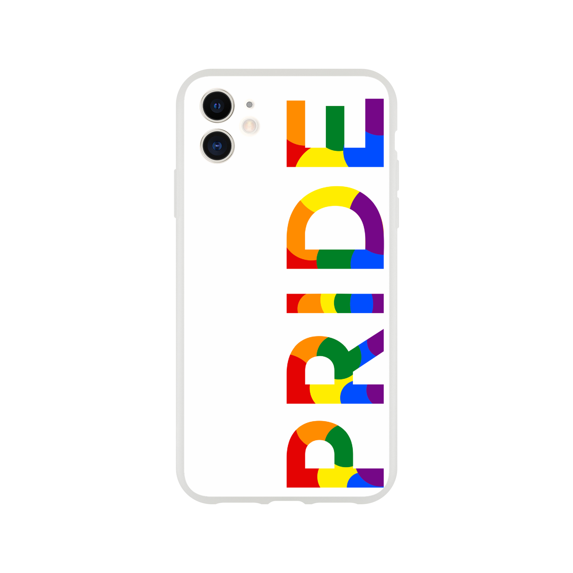 Mobile Phone Cases - Pride Side White Flexi Phone Case