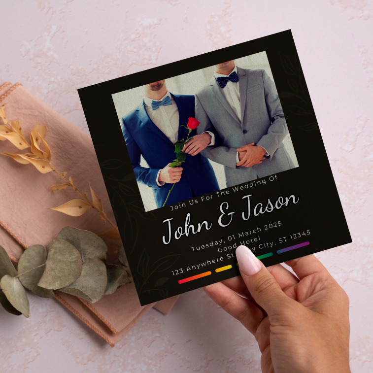 LGBTQIA+ Queer John & Jason - Wedding Invitations