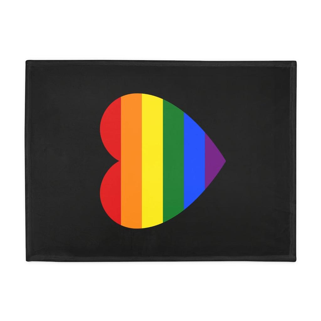 Throw Blanket - Pride Heart - Fleece Throw Blanket