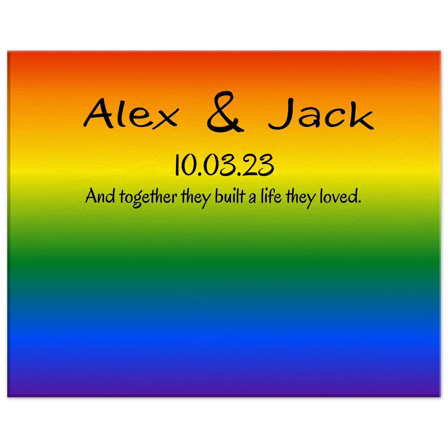 Wedding Guest Books - Rainbow Haze Signature Canvas - Wedding Guest Book