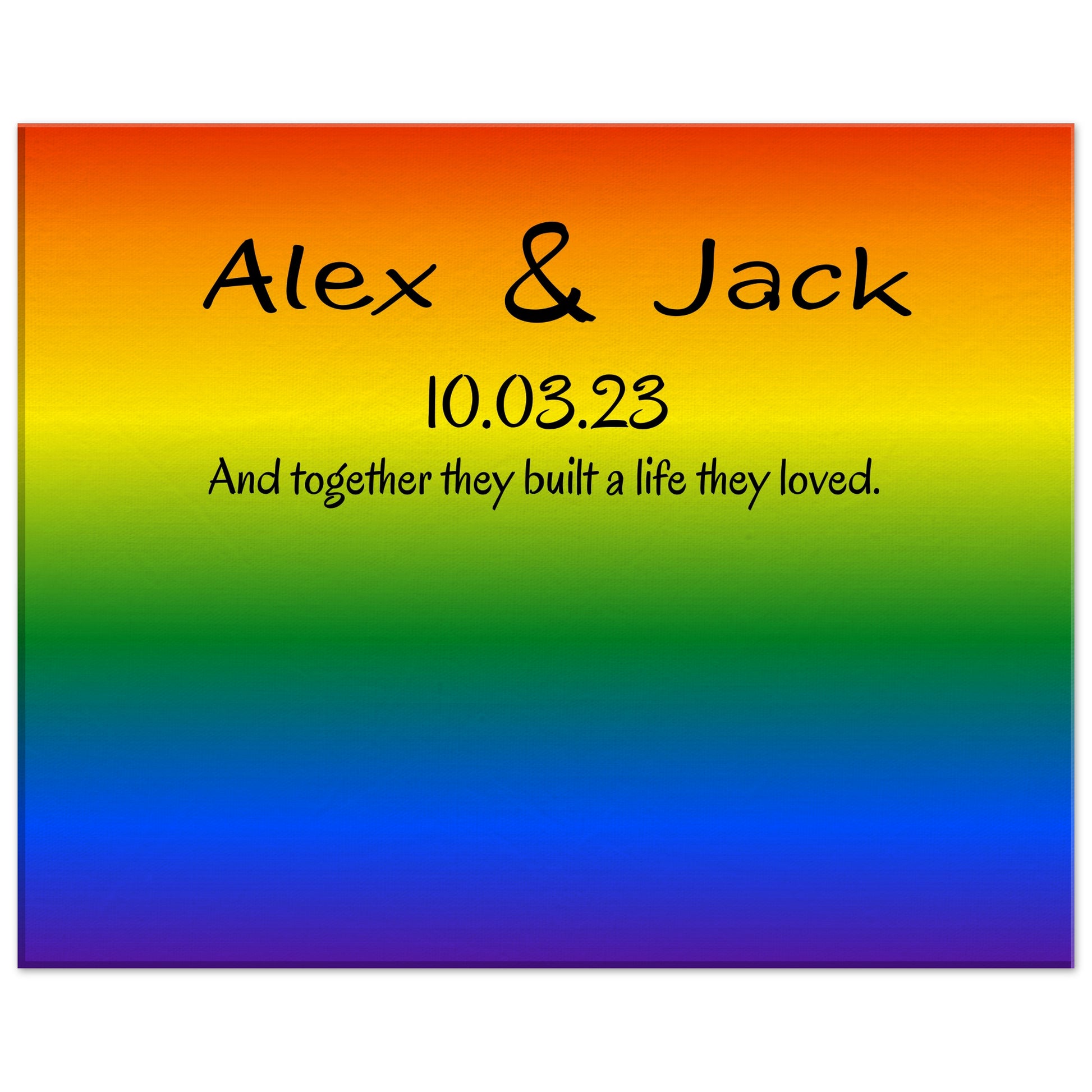 Wedding Guest Books - Rainbow Haze Signature Canvas - Wedding Guest Book