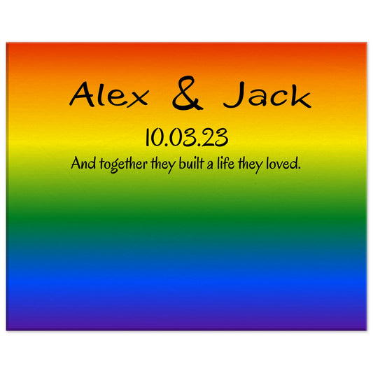 Wedding Guest Books - Rainbow Haze Signature Canvas - Wedding Guest Book