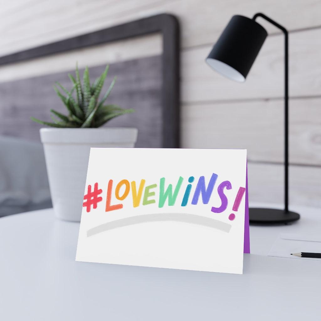 Greeting Card - Love Wins Wedding Day Greeting Card