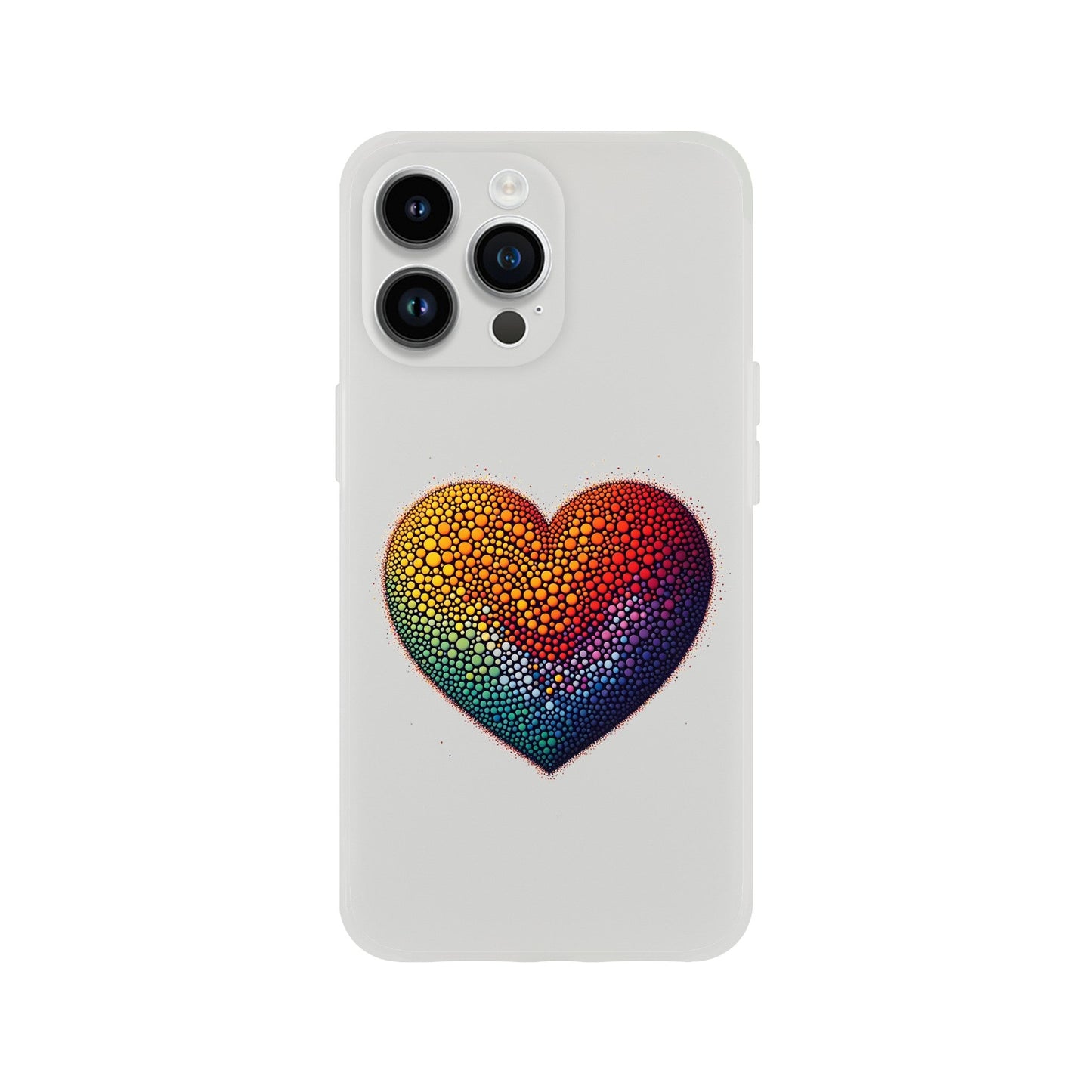 Mobile Phone Case - Heart Drops - IPhone Case - Samsung Case - Clear - Flexi - Bio - LGBTQIA+ Mobile Phone Cases