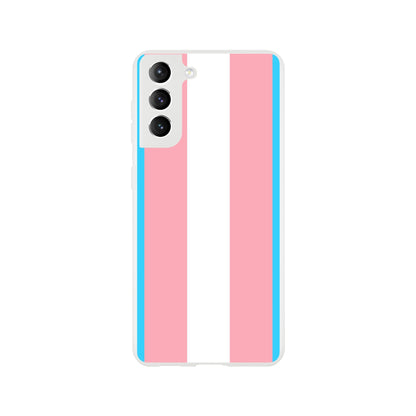 Mobile Phone Case - Trans Pride Flag Flexi Phone Case - LGBTQIA+ Queer