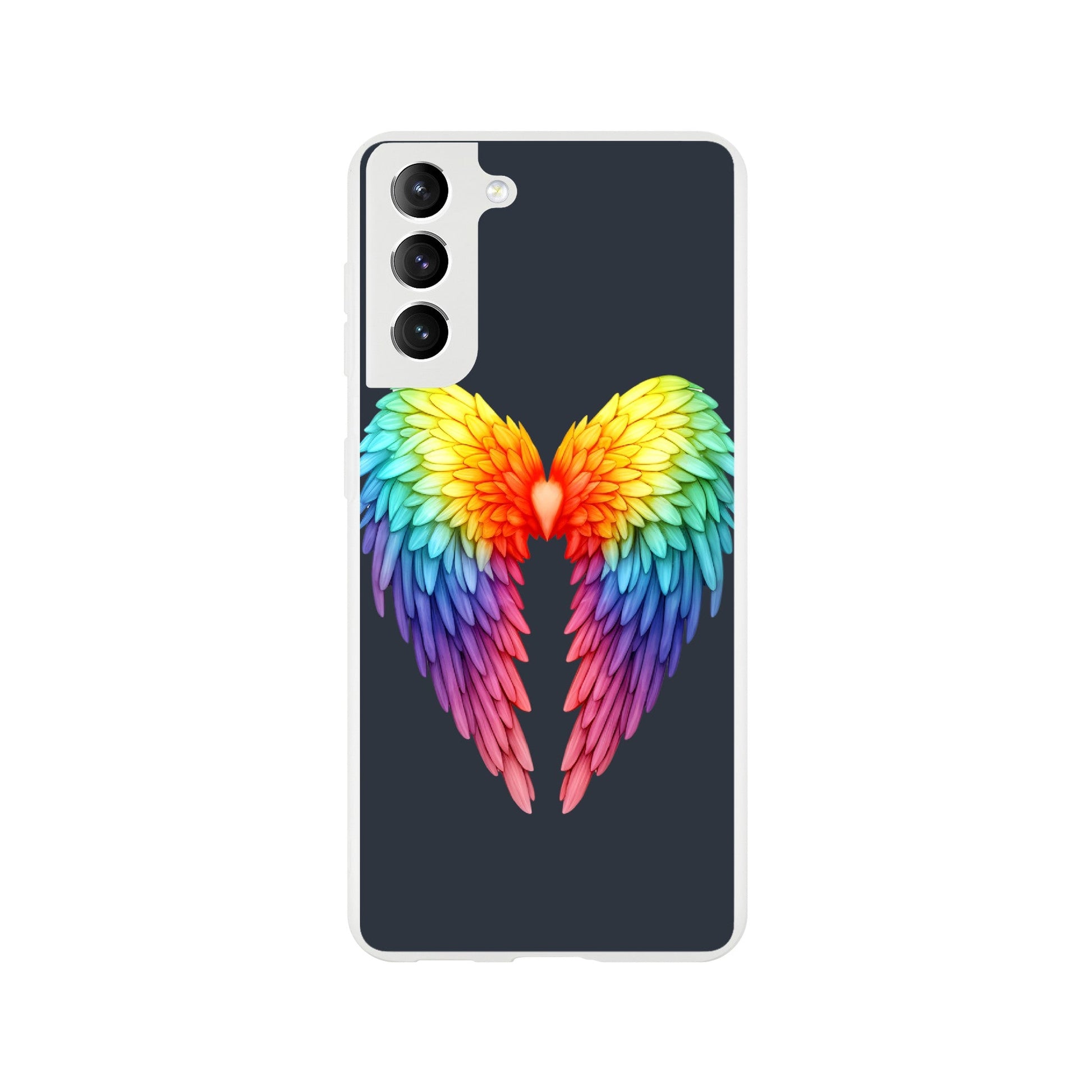 Mobile Phone Case - Get Your Rainbow Pride Wings Flexi Phone Case - LGBTQIA+ Queer