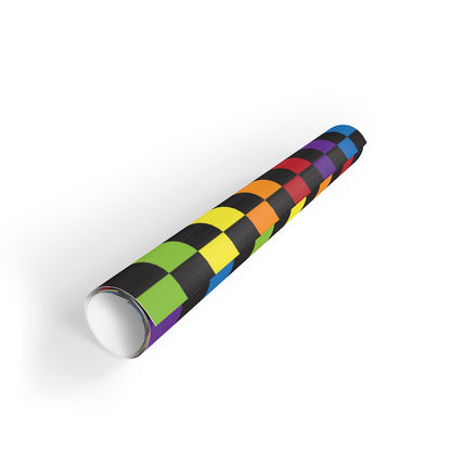 Wrapping Paper - Pride Checkerboard - Gift Wrapping Paper Roll