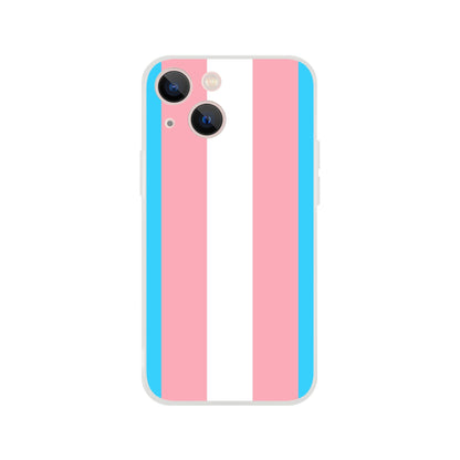 Mobile Phone Case - Trans Pride Flag Flexi Phone Case - LGBTQIA+ Queer