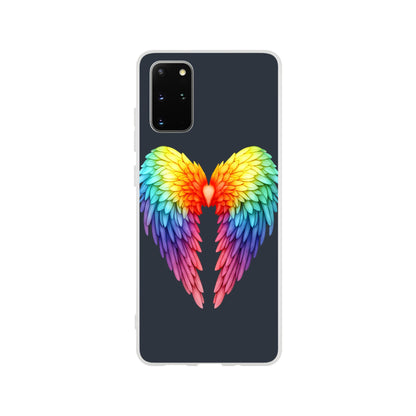 Mobile Phone Case - Get Your Rainbow Pride Wings Flexi Phone Case - LGBTQIA+ Queer