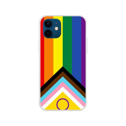 Mobile Phone Case - Progressive Pride Flag Flexi Phone Case - LGBTQIA+ Queer