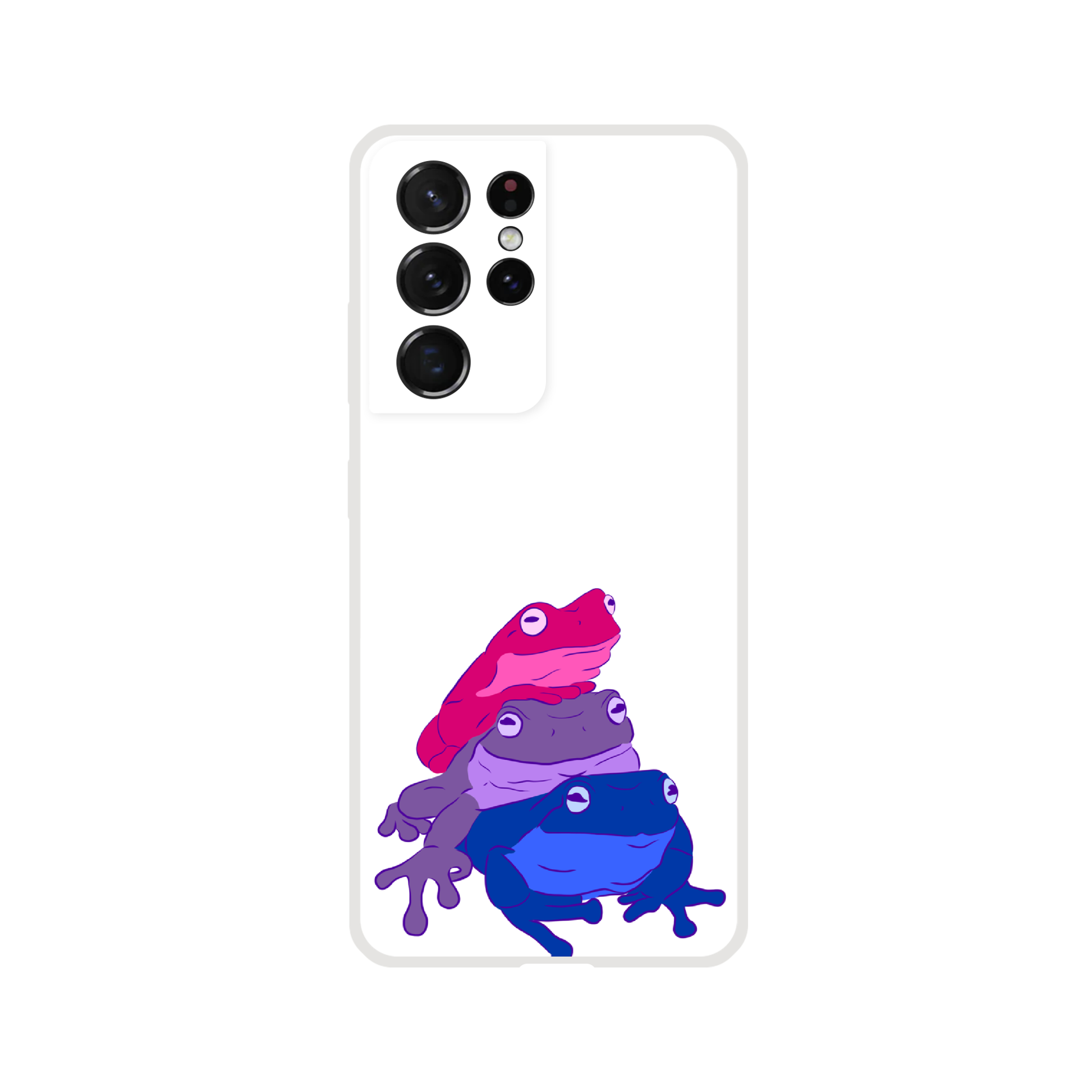 Mobile Phone Case - Bisexual Frog Stack Flexi Phone Case