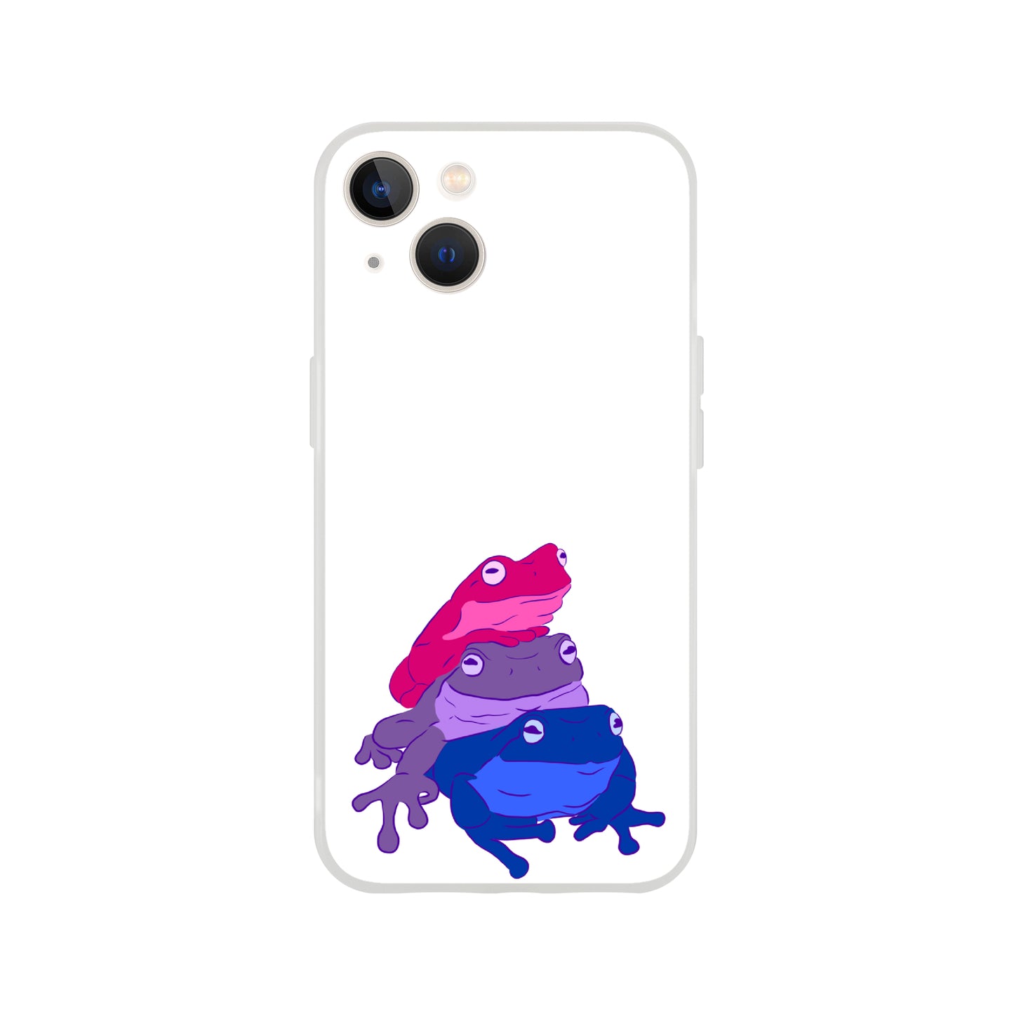 Mobile Phone Case - Bisexual Frog Stack Flexi Phone Case