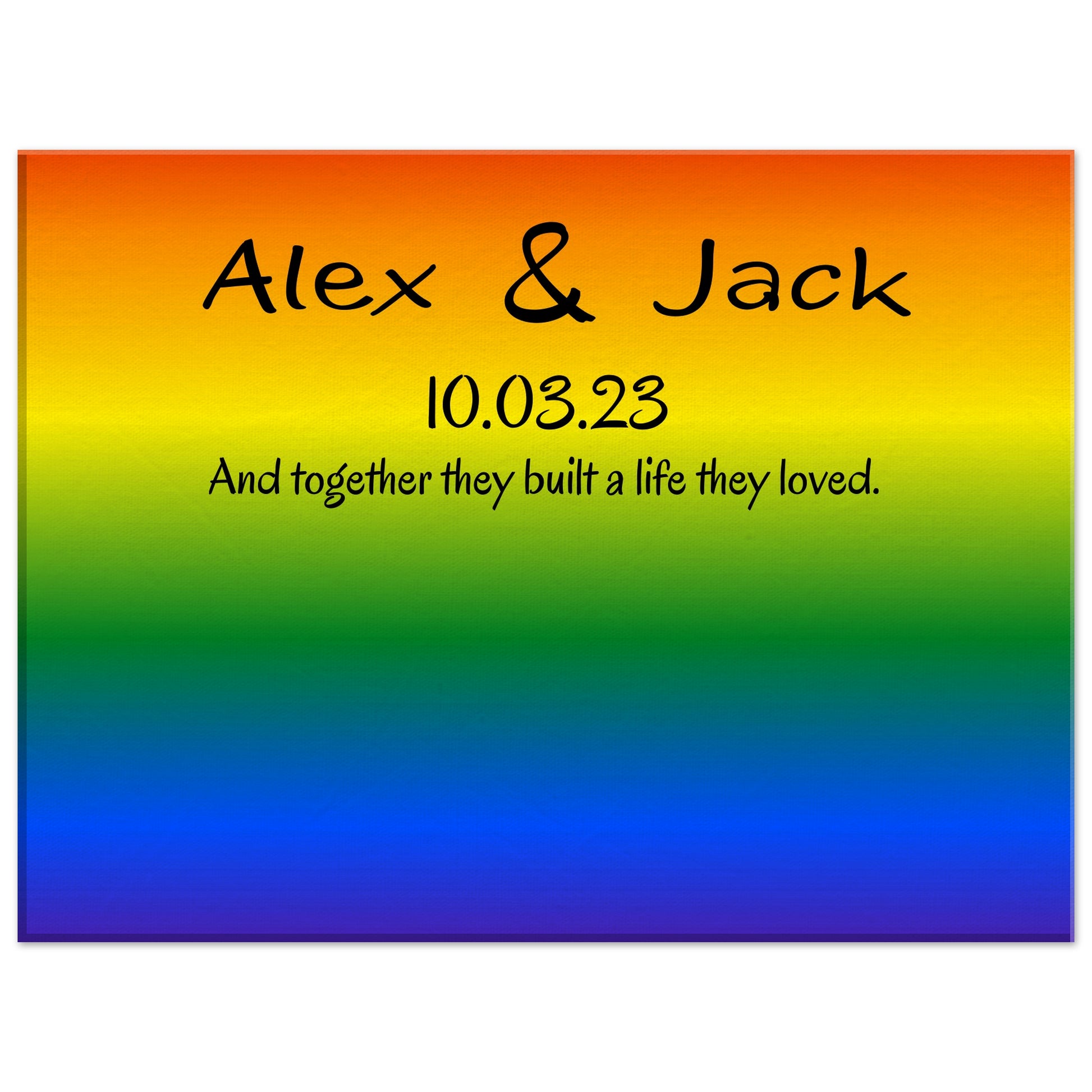 Wedding Guest Books - Rainbow Haze Signature Canvas - Wedding Guest Book