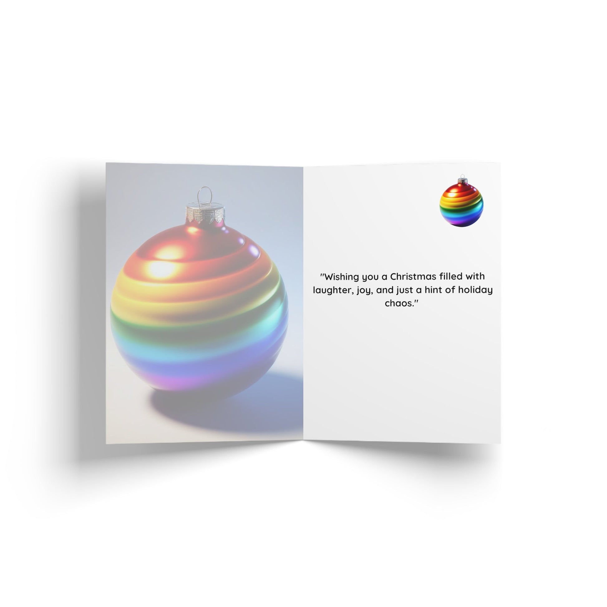 Greeting Card - LGBTQIA+ Queer Pride Bauble Christmas Greeting Card