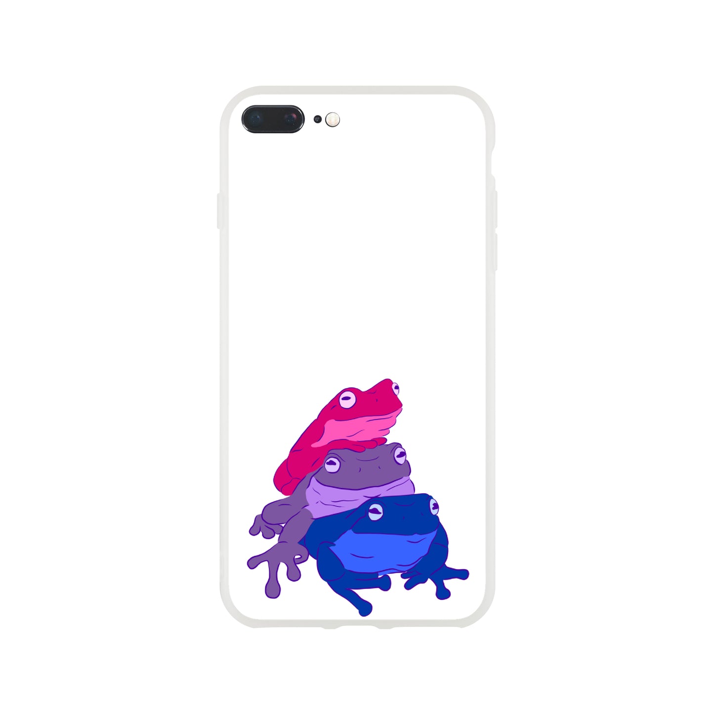 Mobile Phone Case - Bisexual Frog Stack Flexi Phone Case