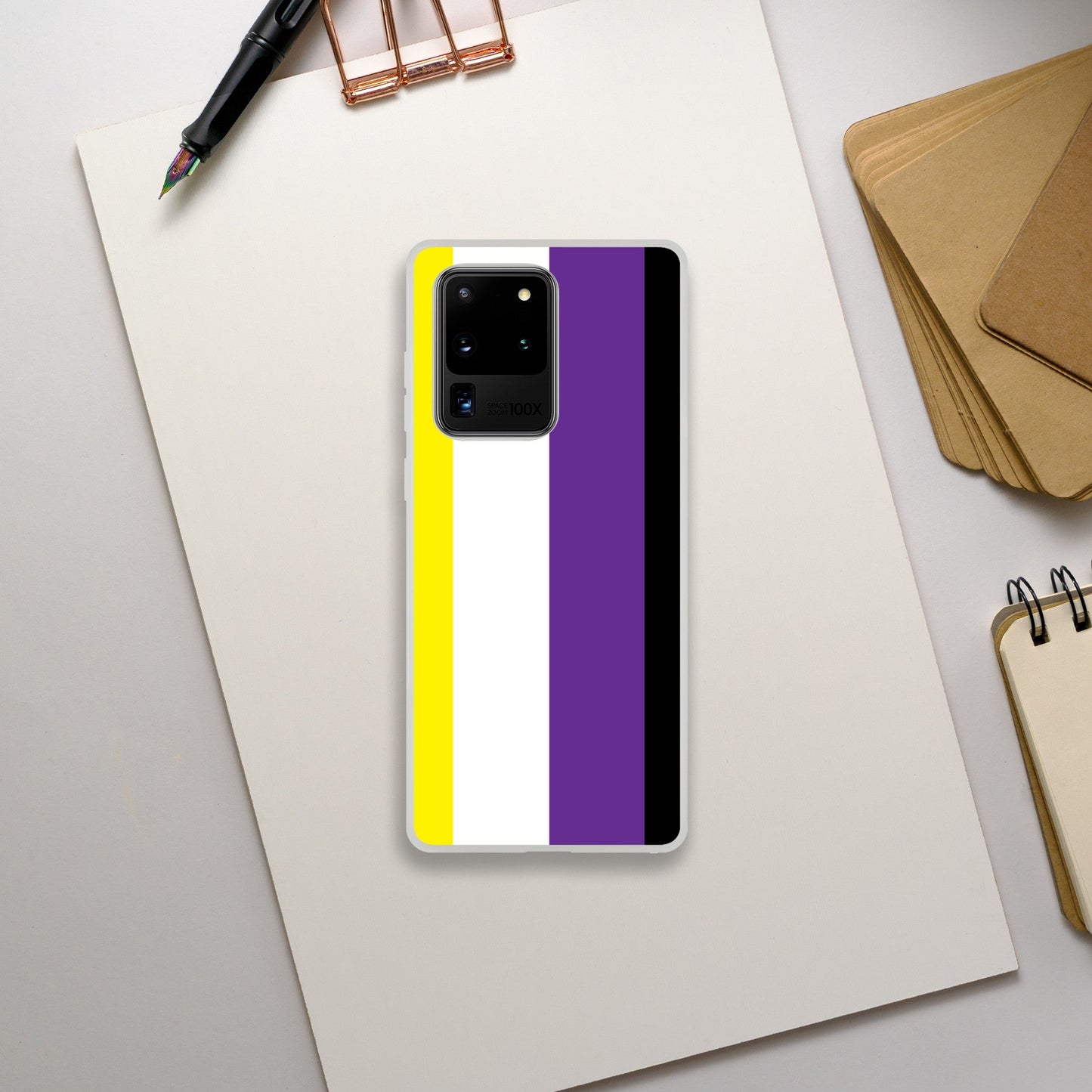 Mobile Phone Case - Non-Binary Flag Flexi Phone Case - LGBTQIA+ Queer