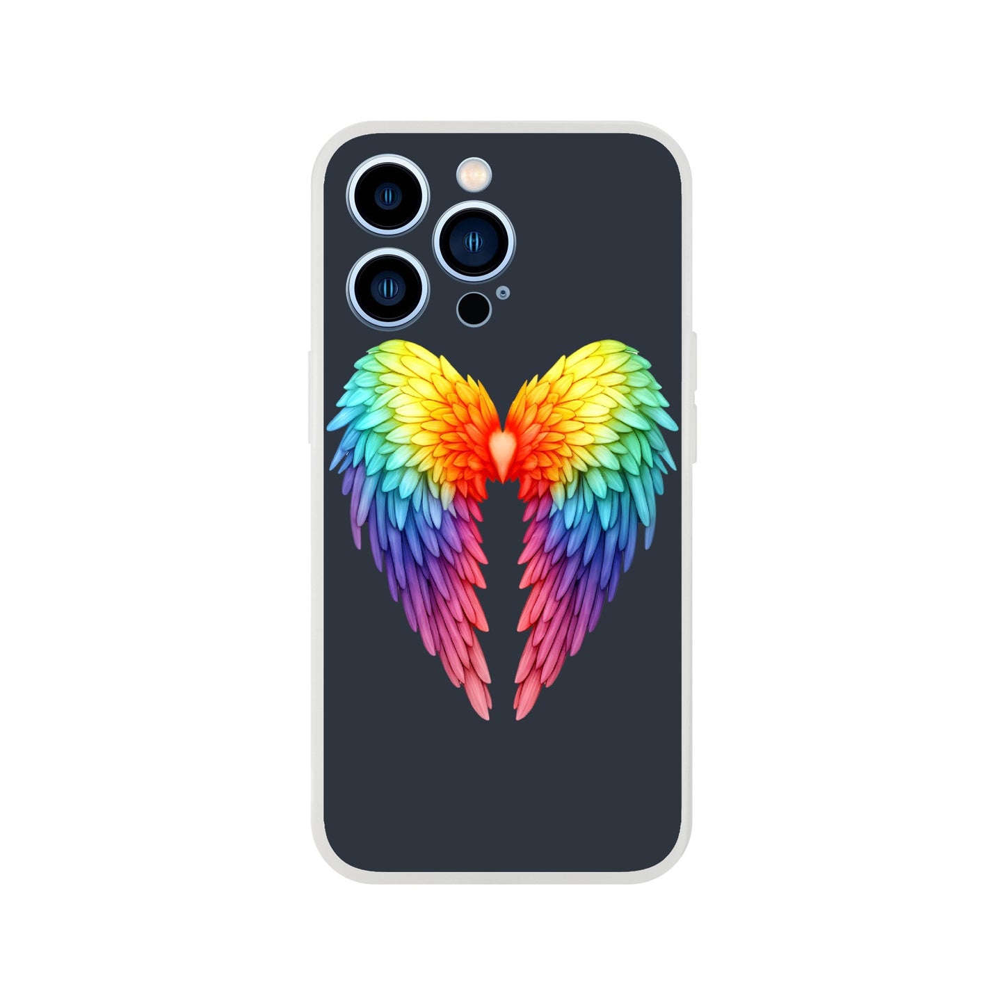 Mobile Phone Case - Get Your Rainbow Pride Wings Flexi Phone Case - LGBTQIA+ Queer