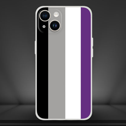 Mobile Phone Case - Asexual Pride Flag Flexi Phone Case - LGBTQIA+ Queer