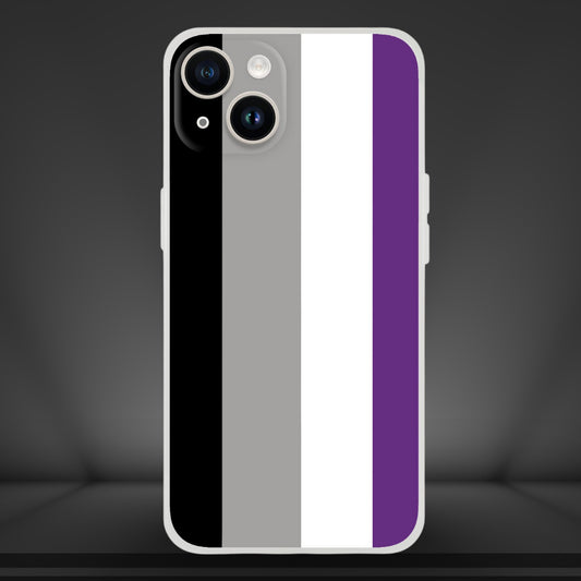 Mobile Phone Case - Asexual Pride Flag Flexi Phone Case - LGBTQIA+ Queer