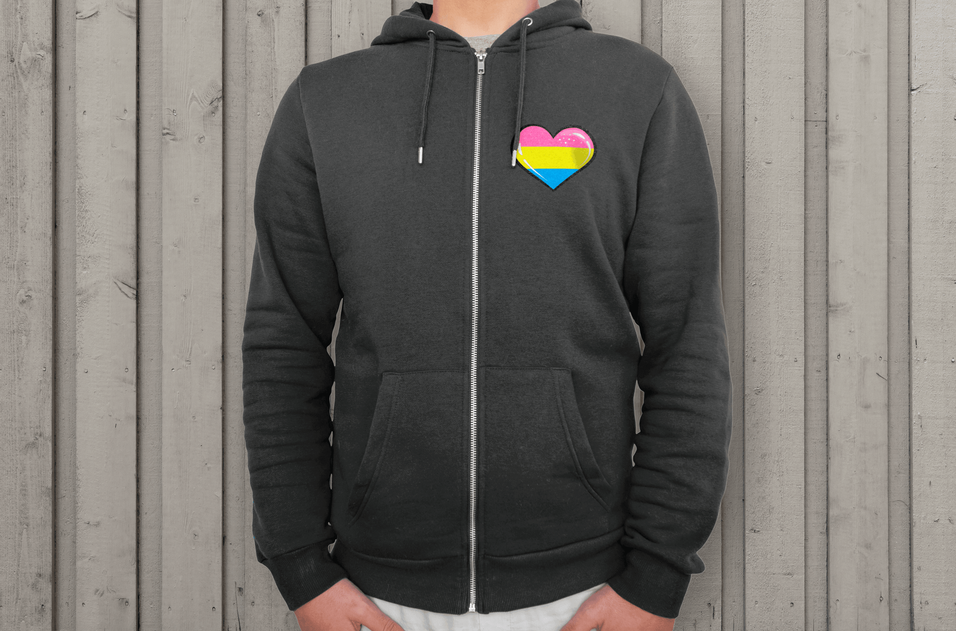 Hoodie - Be Who You Are Heart Zip Hoodie