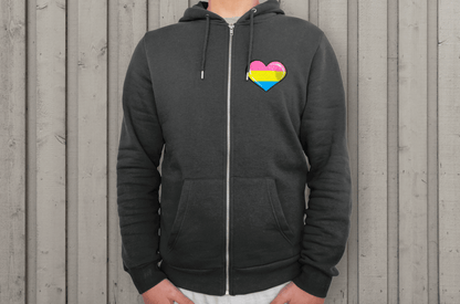 Hoodie - Be Who You Are Heart Zip Hoodie