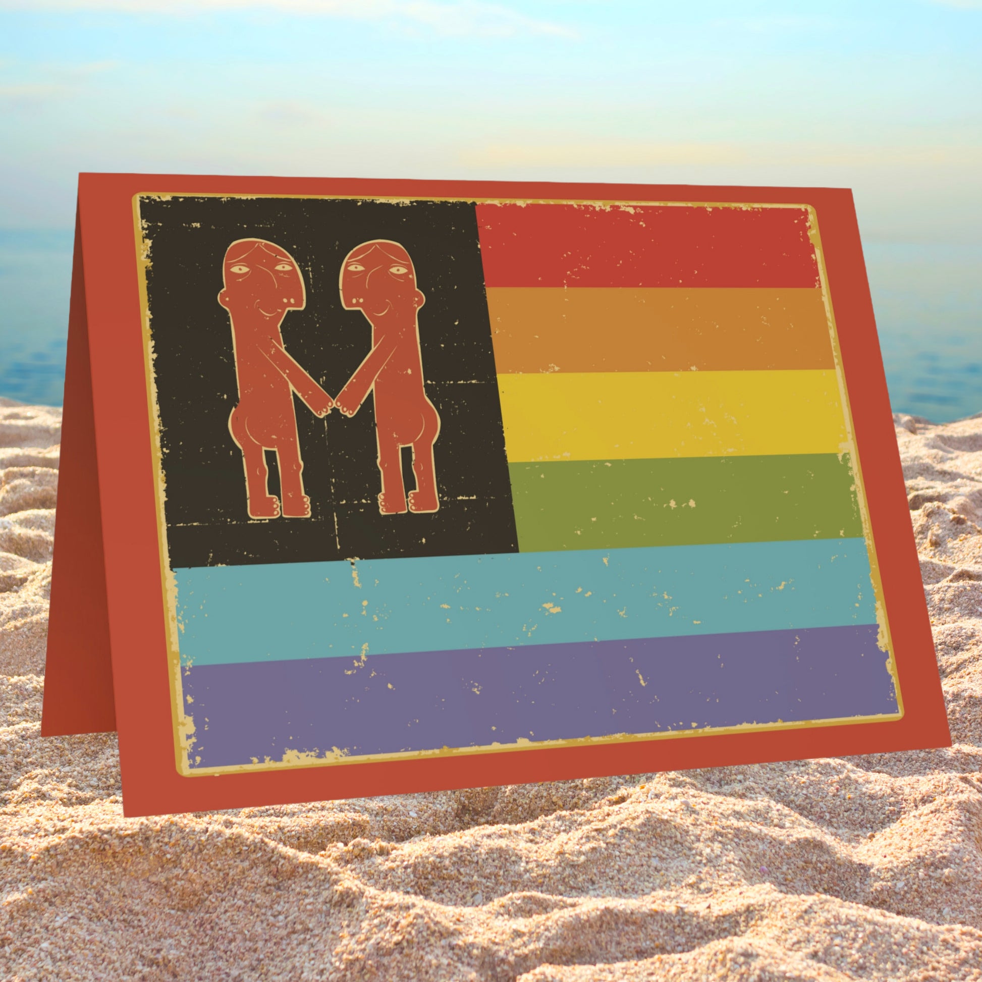 Blank Greeting Card - Tribal Bums - LGBTQIA+ Queer Pride Blank Greeting Card