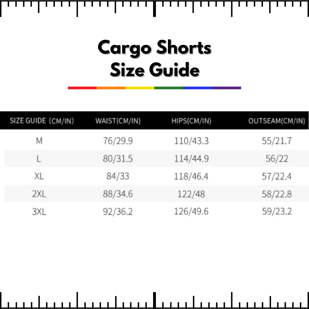 LGBTQIA+ Queer Pride Heart Cargo Shorts