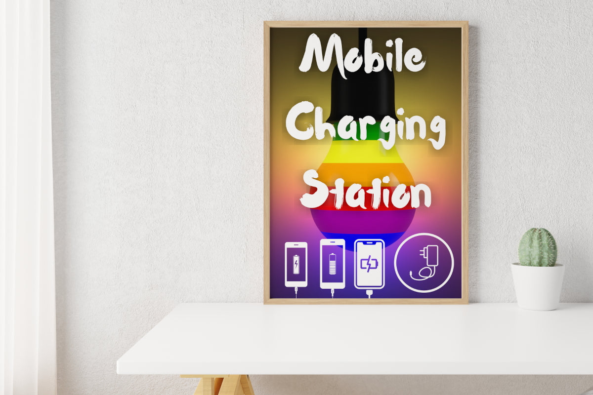 Wedding Posters - Mobile Charging Station - Foam Charging Station Sign