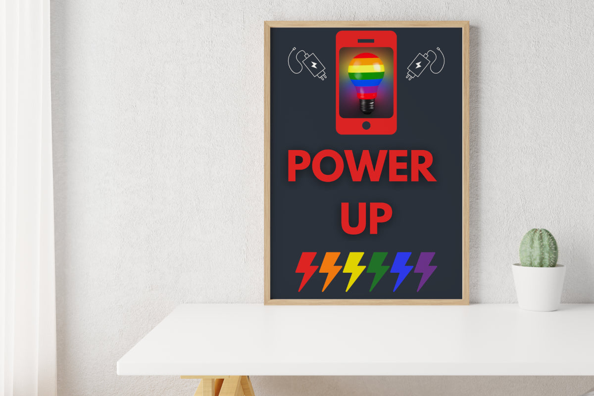 Wedding Posters - Power Up - Foam Charging Station Sign