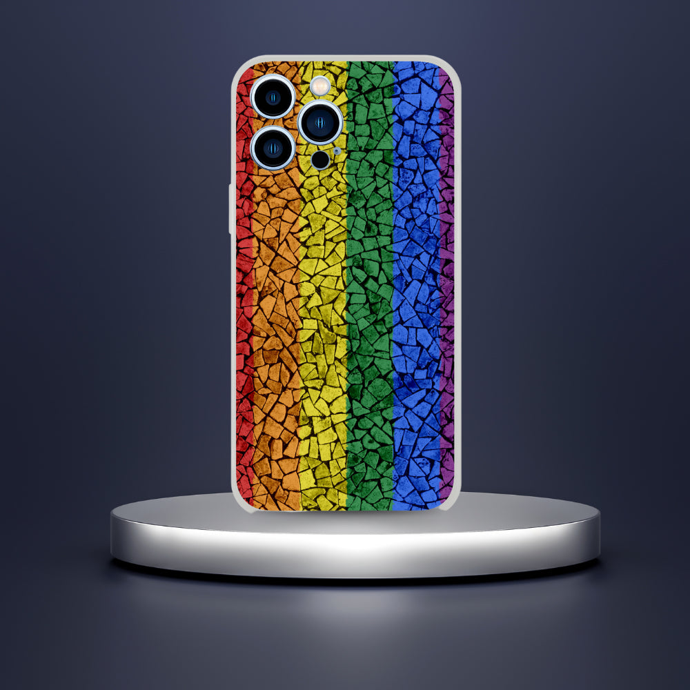 Mobile Phone Case - Pride Crackle Flexi Phone Case