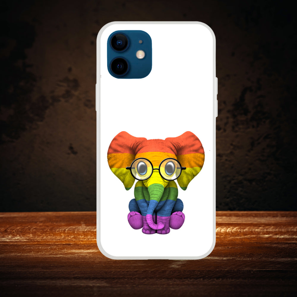 Mobile Phone Case - Baby Pride Elephant Flexi Phone Case