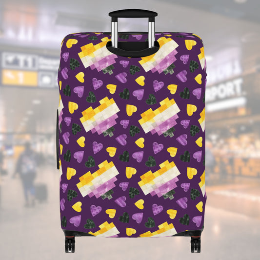 Enby Heart Pride LGBTQIA+ Luggage Cover