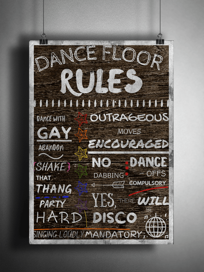 Wedding Posters - Wedding Dance Floor Rules Poster