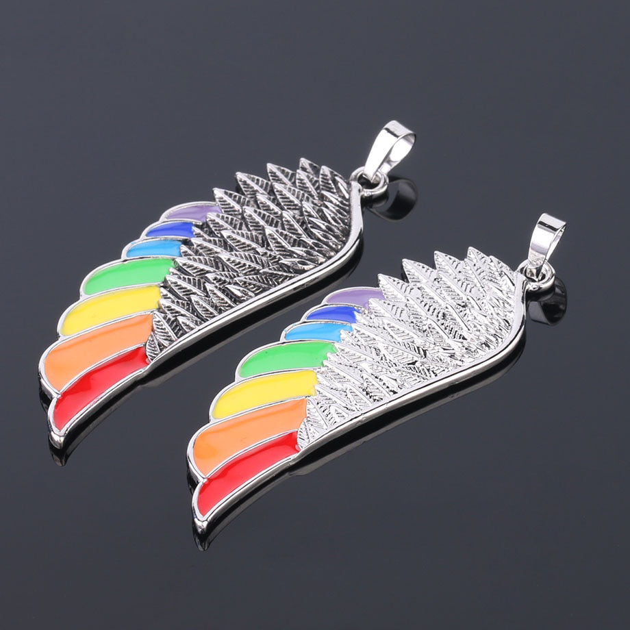 Necklace - Rainbow Angel Wing Necklace