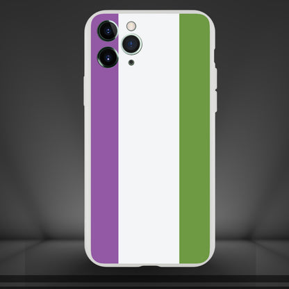 Mobile Phone Case - Genderqueer Pride Flag Flexi Phone Case - LGBTQIA+ Queer